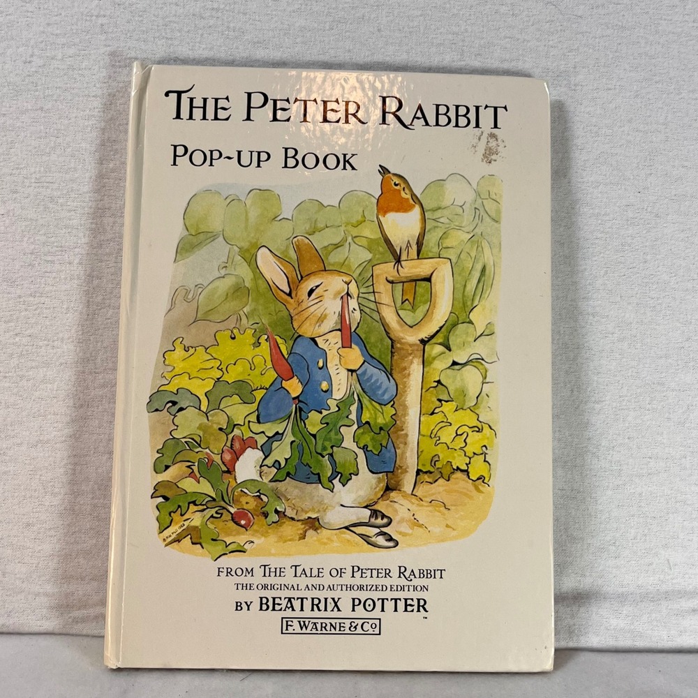 1985 Peter Rabbit Pop-Up Book Beatrix Potter F. Warne Vintage Hardcover Pop Up
